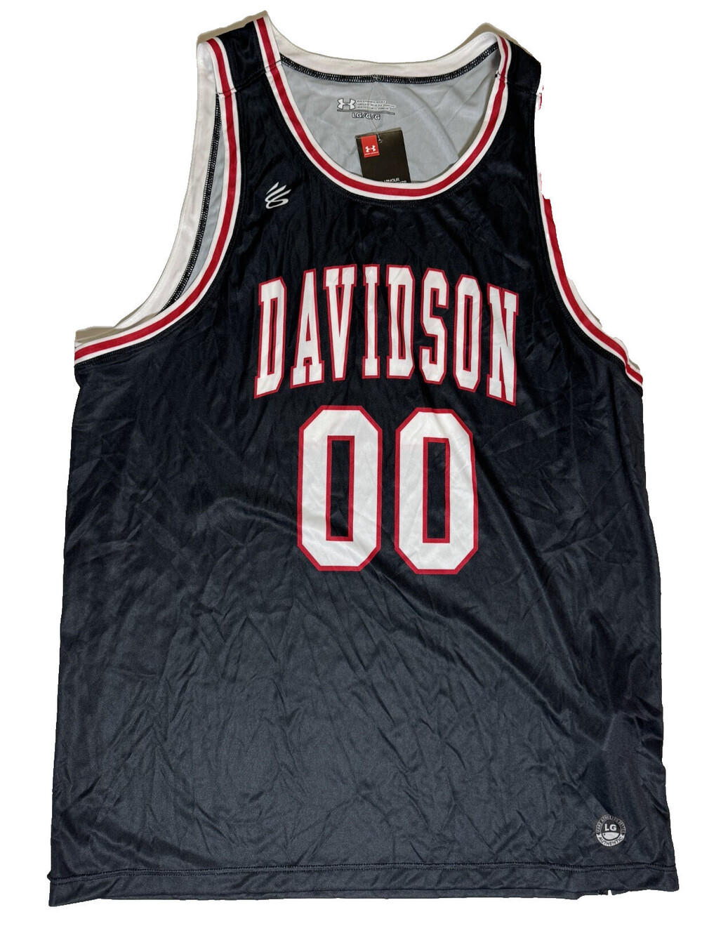 Under Armour Davidson Wildcats Stephen Curry Brand Basketball Jersey Mens L NEW